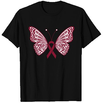 Discover Multiple Myeloma Burgundy Ribbon Butterfly Wings T Shirts