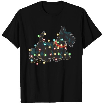 Discover Christmas Lights Scottie Dog Lover Funny Xmas Gift T Shirts