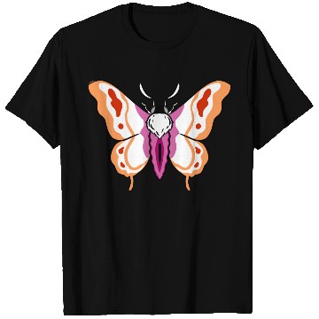 Discover Lesbian Moth Orange Pink Lesbian Pride T Shirts