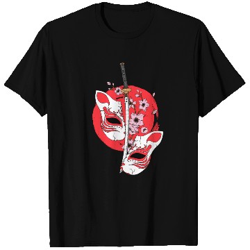 Discover Kitsune mask Japanese sword Katana Japanese T Shirts