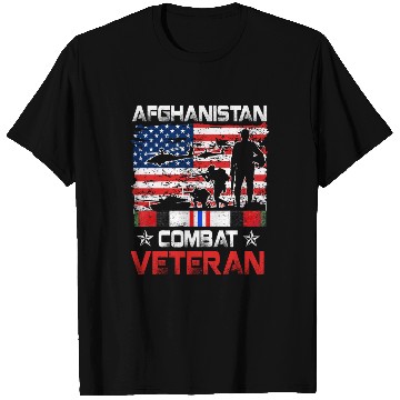 Discover Afghanistan Combat Veteran US Veteran Military T Shirts