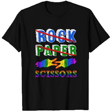 Discover Rock Paper Scissors Lesbian Couple LGBTQ Pride Mon T Shirts