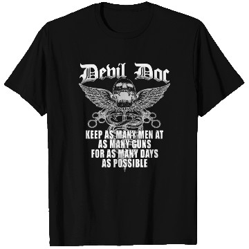 Discover Devil Doc US Navy Corpsman Badass Army Veteran T Shirts