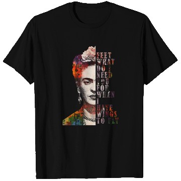 Discover I Have Wing To Fly Frida Kahlo Women Empower 4666 T Shirts