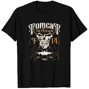 Discover F-14 Tomcat Veteran Aviation Skull 1970 to 2006 T Shirts