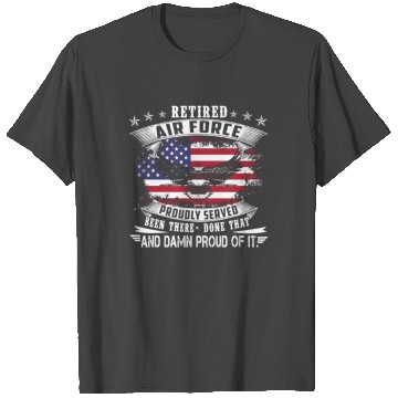 Discover Retired Air Force Veteran US Flag Bald Eagle T Shirts