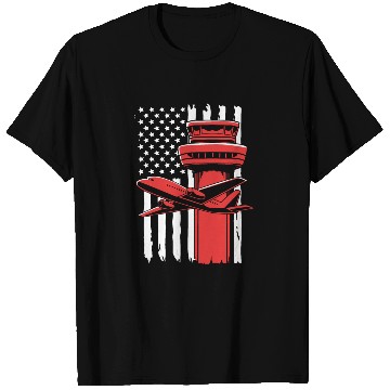 Discover Pilot American Flag Air Traffic Controller T Shirts