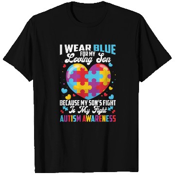 Discover I Wear Blue For My Loving Son Autism Awareness T Shirts