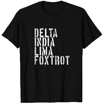 Discover Delta India Lima Foxtrot Phonetic Hot Dad Men's T Shirts