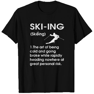 Discover Funny Ski Definition Noun Quote Funny T Shirts