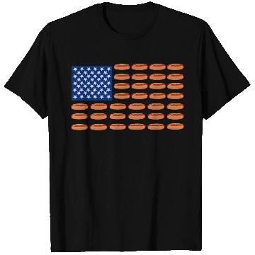 Discover Hot Dog American Flag Patriotic T Shirts