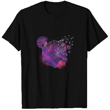 Discover Galaxy Planet Moon Universe Cube Space T Shirts