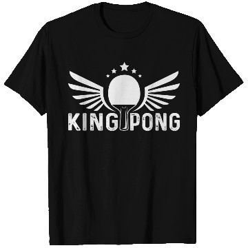 Discover Funny Ping Pong Distressed King Pong Table Tennis T Shirts