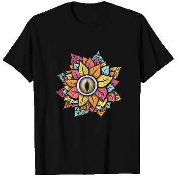 Discover Colorful Reptile Eye Flower T Shirts