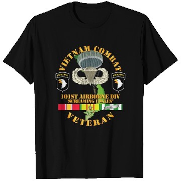 Discover Army Vietnam Combat Veteran w 101st Airborne Div S T Shirts