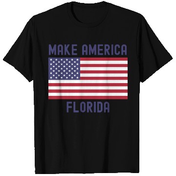 Discover Make America Florida American Flag DeSantis 2024 T Shirts