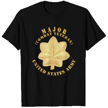 Discover Army Major MAJ Combat Veteran V1 T Shirts