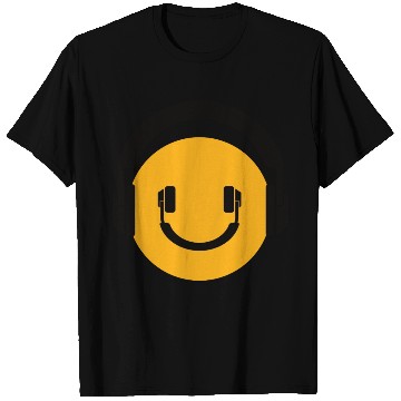 Discover Happy Face Headphones T Shirts