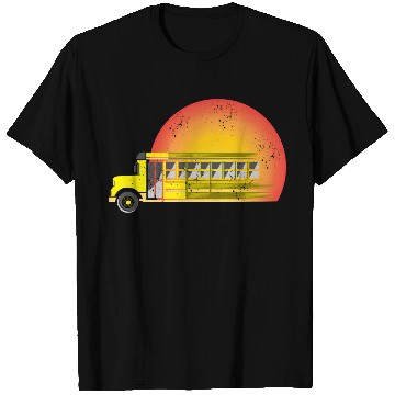 Discover Retro Sunset School Bus Driver T Shirts