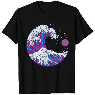 Discover Circular Japanese Bi Wave. Bisexual Pride. T Shirts