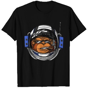 Discover Ape Chimp Monkey Astronaut Space Cosmic Galaxy T Shirts