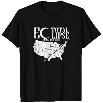 Discover USA Map Path Of Totality 4.8.24 Total Eclipse T Shirts