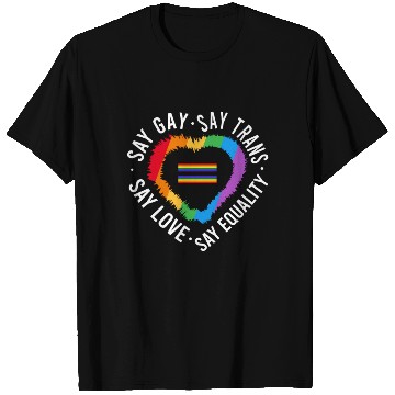 Discover LGBT Transgender Pride Flag Gift Say Gay Say Trans T Shirts