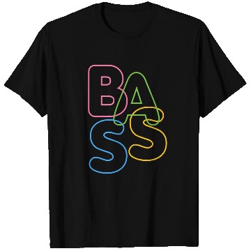 Discover Modern LGBTQ Color BASS Typography for bassists T Shirts