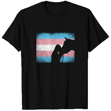 Discover Transgender Pride Horse Rainbow LGBTQ Trans Flag T Shirts