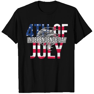 Discover US Happy Independence Day 4th July Flag Eagle T Shirts