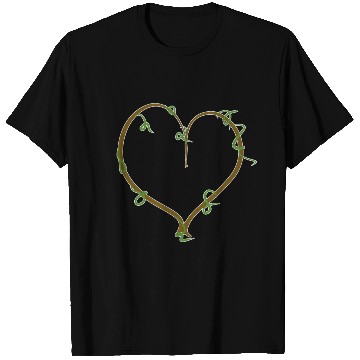 Discover brown heart nature green line icon T Shirts