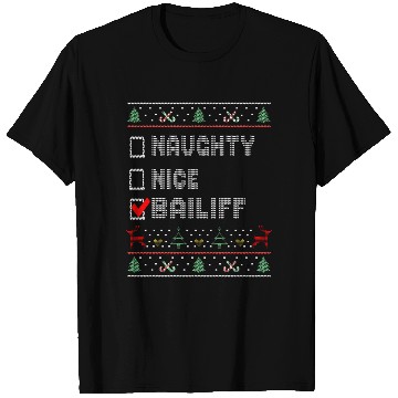 Discover Naughty Nice Bailiff, Matching Christmas Group T Shirts