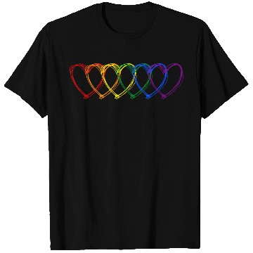 Discover Gay Pride T Shirts Rainbow Hearts LGBTQ Equality