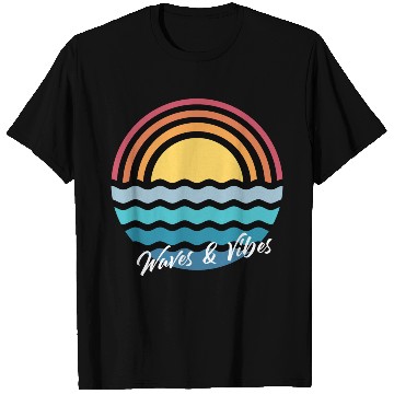 Discover Positive Vibes Surf and Waves Summer. T Shirts