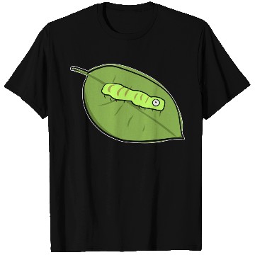 Discover caterpillar leaf biology symbol nature T Shirts
