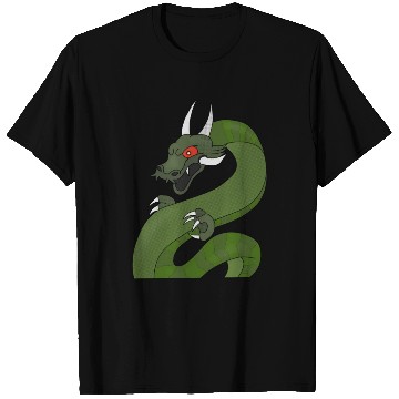 Discover Dragon with red eyes T Shirts