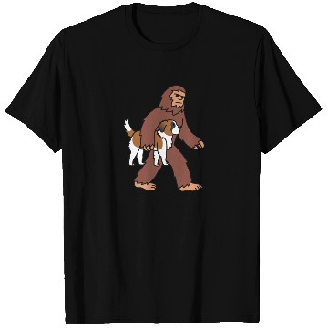 Discover Bigfoot Sasquatch Carrying Saint Bernard T Shirts
