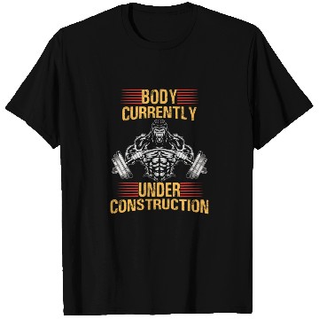 Discover Body Currently Under Construction Funny Gym. T Shirts