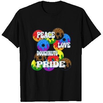 Discover Peace Love Doughnuts Pride - LGBTQ+ T Shirts