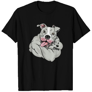 Discover Cute Pitbull I Love Mom Tattoo T Shirts