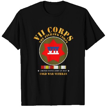 Discover Army VII Corps The Jayhawk Corps SSI w COLD WAR SV T Shirts