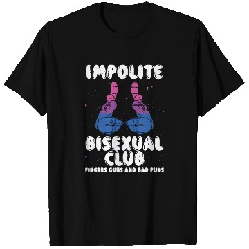 Discover Impolite Bisexual Club Funny Bi Pride LGBT Month T Shirts