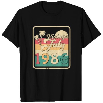 Discover Birthday Greeting For July 1986 T Shirts