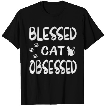 Discover blessed cat obsessed T Shirts