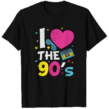 Discover I Love The 90's Retro Heart T Shirts