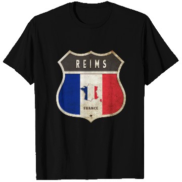 Discover Reims France coat of arms flags design T Shirts