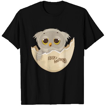 Discover Good morning .. cute baby lazy owl hatching T Shirts