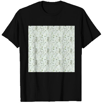 Discover Watercolor Botanical Greenery Pattern T Shirts