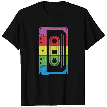 Discover Colorful Retro Cassette Tape T Shirts