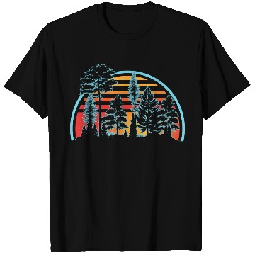 Discover Retro Style Wildlife Trees Outdoors Nature Forest T Shirts